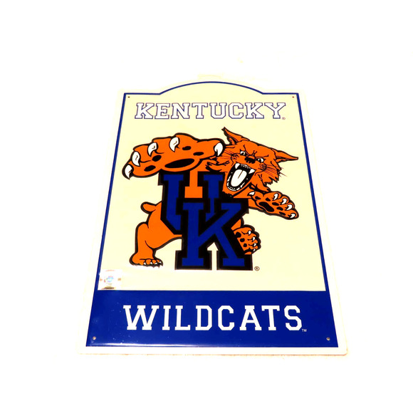 NCAA Kentucky Retro Tin Sign Basketball New Riddell Wildcats Wall Mancave Metal - Picture 3 of 3